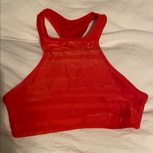 Halter red bikini set